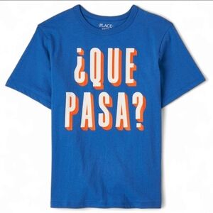 The Children's Place Boys  “¿Que Pasa?” Graphic Tee - Size L (10/12)